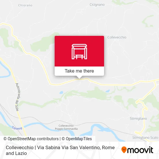 Collevecchio | Sabina Street San Valentino Street map