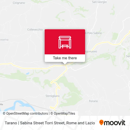 Tarano | Sabina Street Torri Street map
