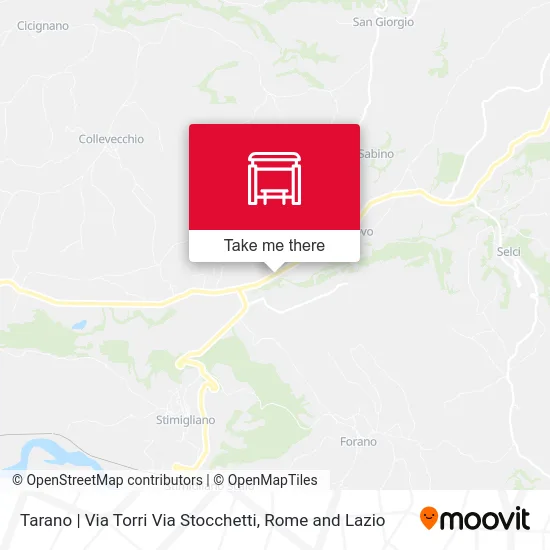 Tarano | Torri Street Stocchetti Street map