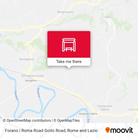 Forano | Roma Road Goito Road map