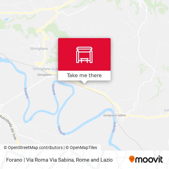 Forano | Via Roma Via Sabina map