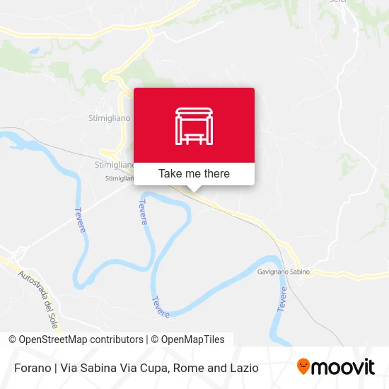 Forano | Via Sabina Via Cupa map