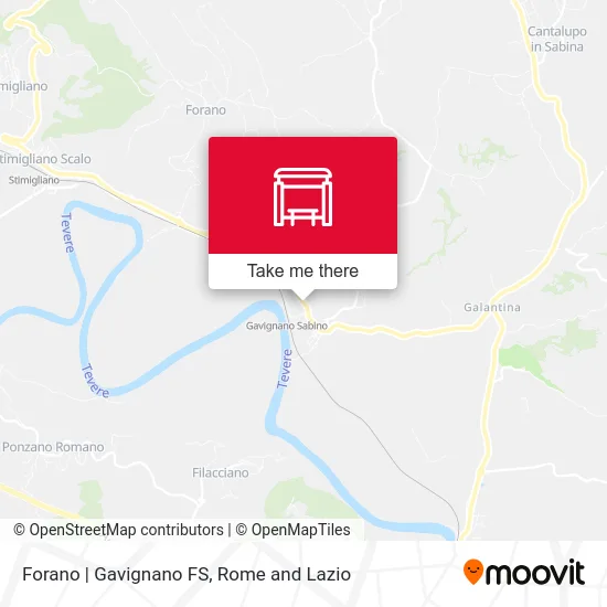 Forano | Gavignano Station map