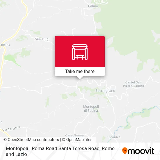 Montopoli | Roma Road Santa Teresa Road map