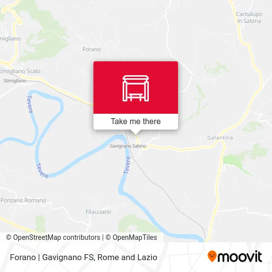 Forano | Gavignano Station map