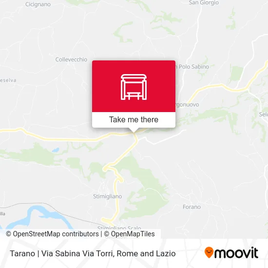 Tarano | Via Sabina Via Torri map