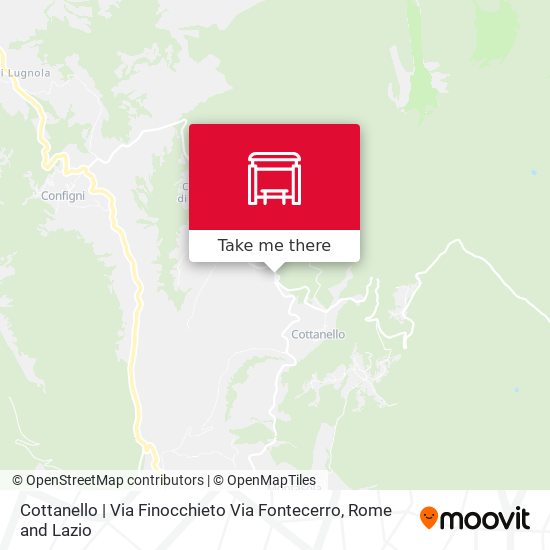 Cottanello | Via Finocchieto Via Fontecerro map