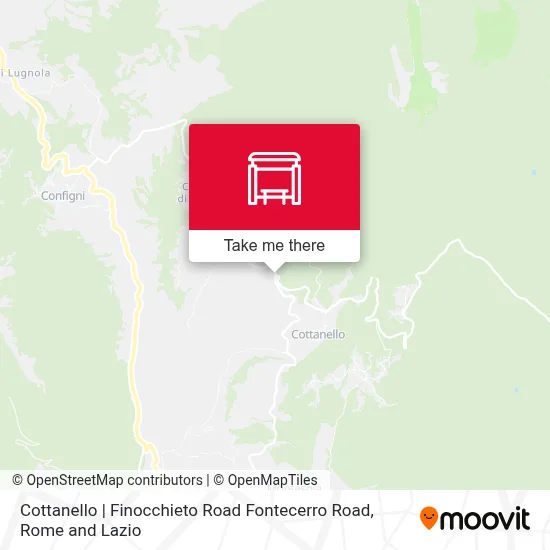 Cottanello | Finocchieto Road Fontecerro Road map