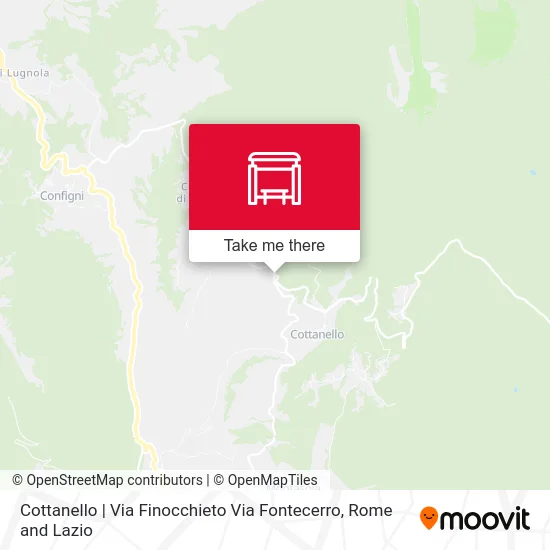 Cottanello | Finocchieto Road Fontecerro Road map
