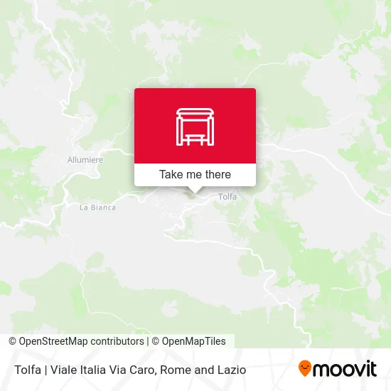 Tolfa | Italia Avenue Caro Street map