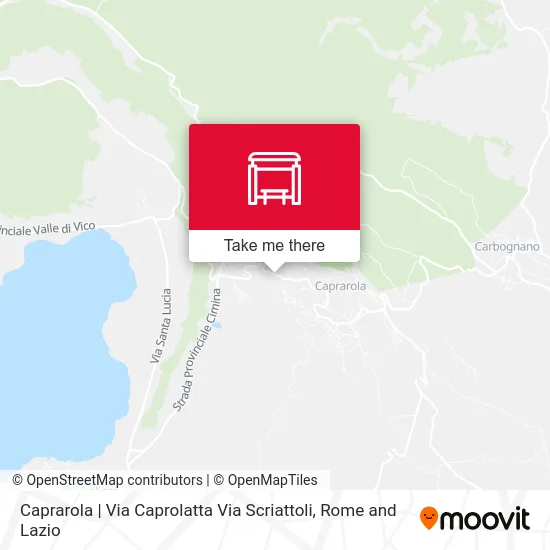 Caprarola | Via Caprolatta Via Scriattoli map