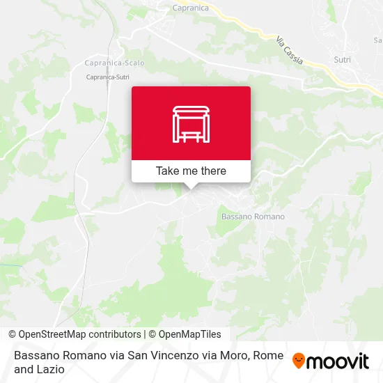 Bassano Romano via San Vincenzo via Moro map