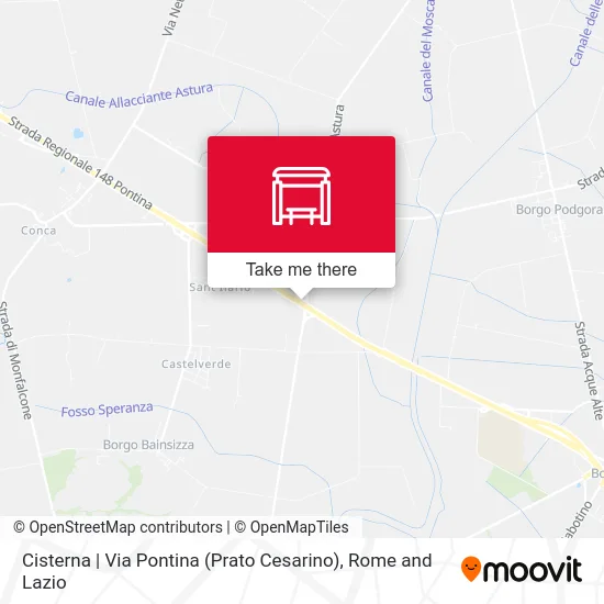 Cisterna | Pontina Road (Prato Cesarino) map