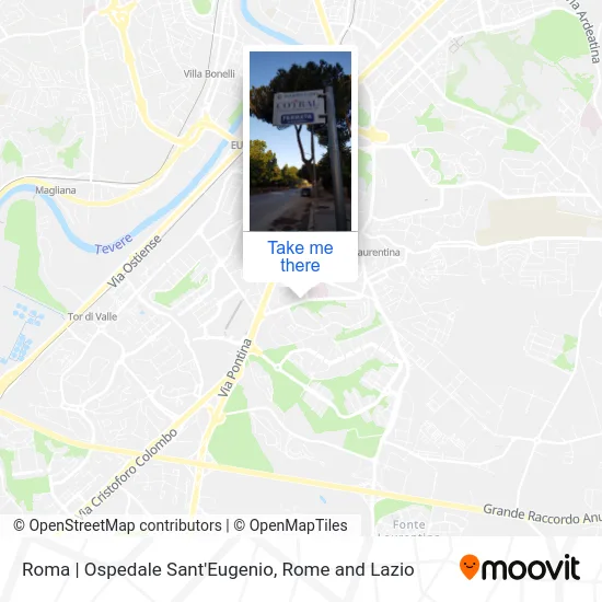 Roma | Sant'Eugenio Hospital map