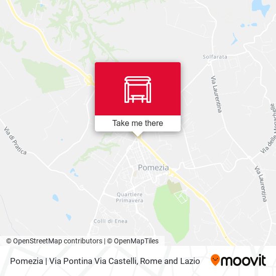 Pomezia | Via Pontina Via Castelli map