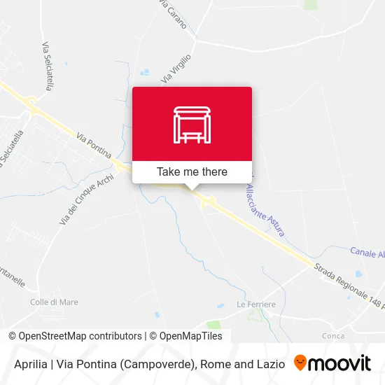 Aprilia | Pontina Road (Campoverde) map