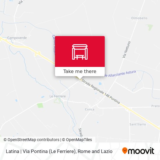 Latina | Via Pontina (Le Ferriere) map