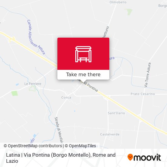 Latina | Via Pontina (Borgo Montello) map