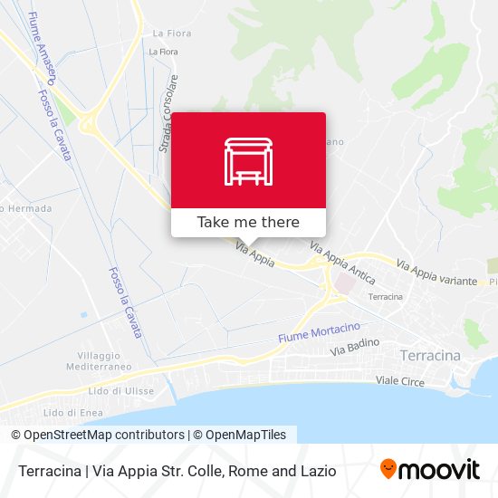 Terracina | Via Appia Str. Colle map