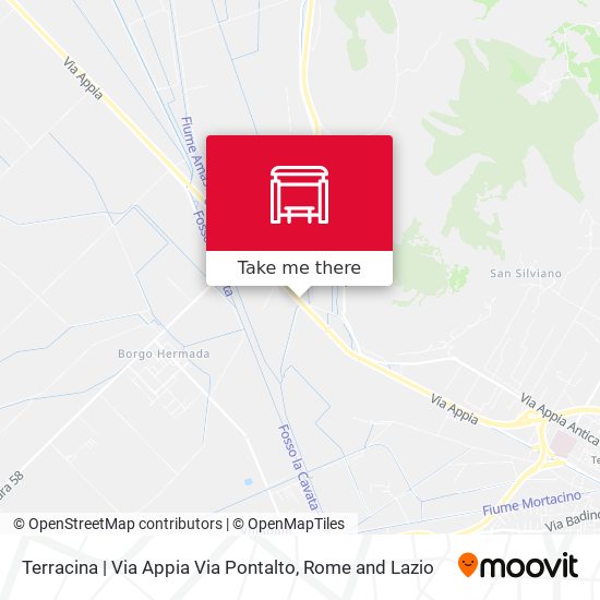 Terracina | Via Appia Via Pontalto map