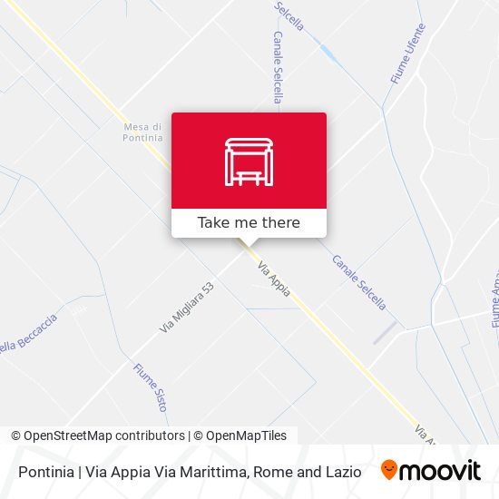Pontinia | Via Appia Via Marittima map