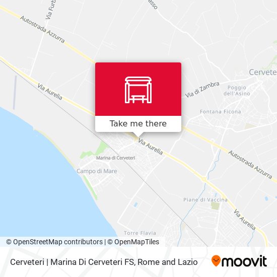 Cerveteri | Marina Di Cerveteri FS map