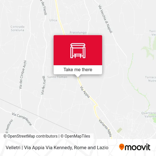 Velletri | Via Appia Via Kennedy map
