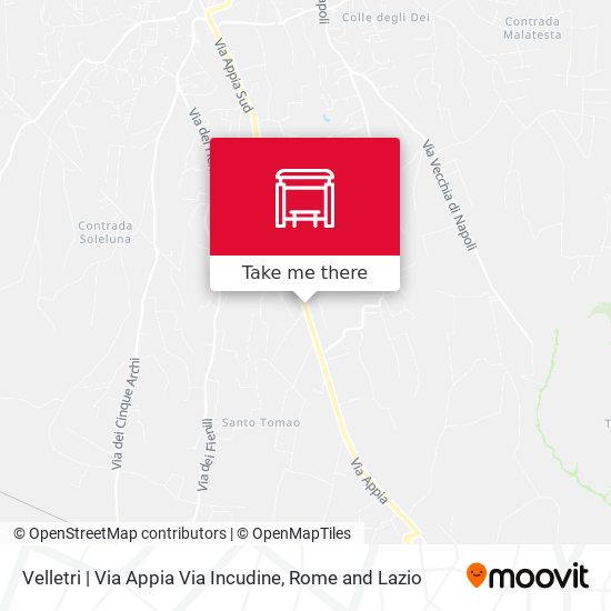 Velletri | Via Appia Via Incudine map