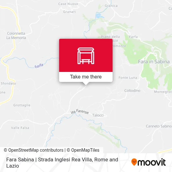 Fara Sabina | Strada Inglesi Rea Villa map