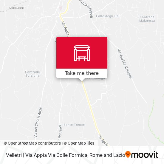 Velletri | Via Appia Via Colle Formica map