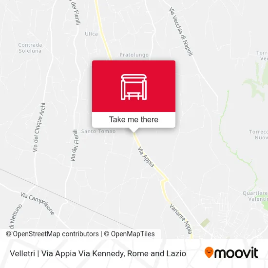 Velletri | Appia Street Kennedy Street map