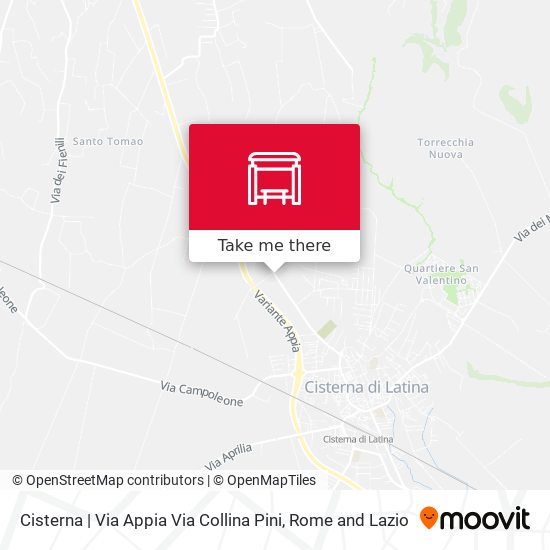 Cisterna | Via Appia Via Collina Pini map
