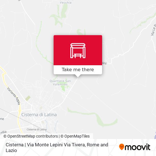 Cisterna | Via Monte Lepini Via Tivera map