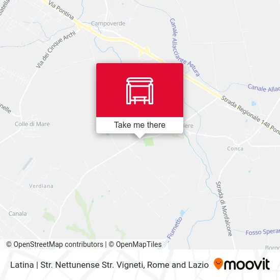 Latina | Nettunense Road Vigneti Street map