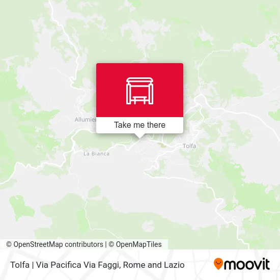 Tolfa | Via Pacifica Via Faggi map
