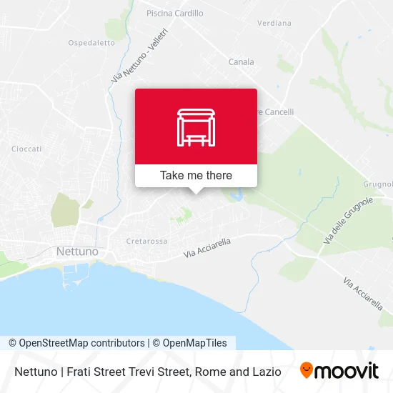 Nettuno | Frati Street Trevi Street map