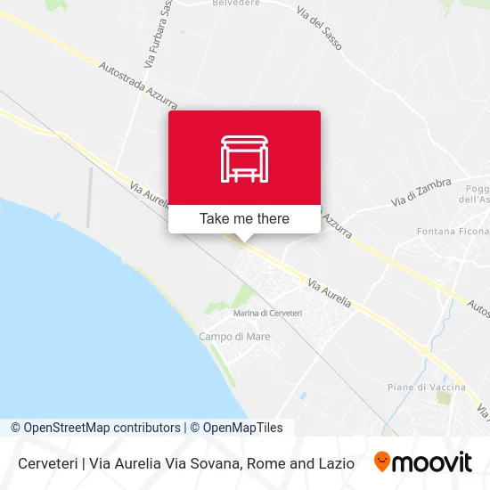 Cerveteri | Via Aurelia Via Sovana map