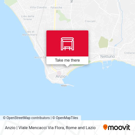 Anzio | Viale Mencacci Via Flora map