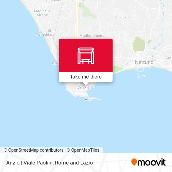 Anzio via Viale Paolini map
