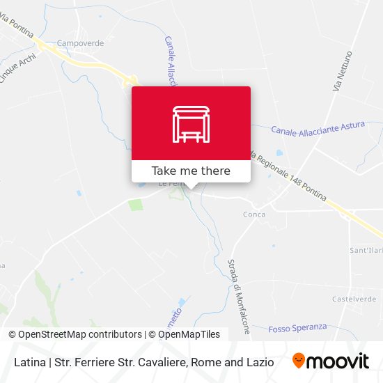 Latina | Str. Ferriere Str. Cavaliere map
