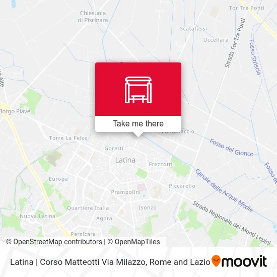 Latina | Corso Matteotti Via Milazzo map