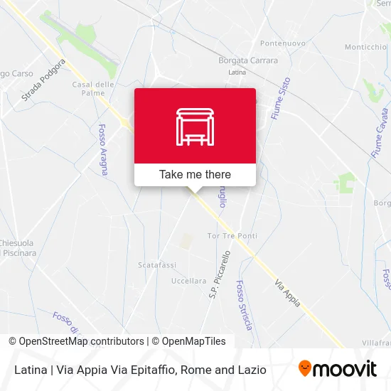 Latina | Appia Road Epitaffio Road map