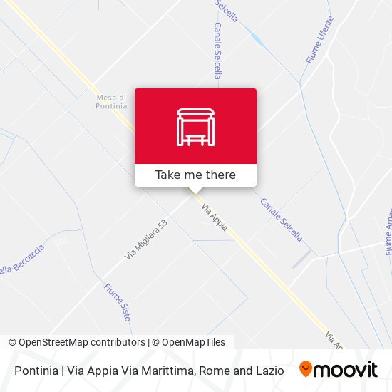 Pontinia | Via Appia Via Marittima map