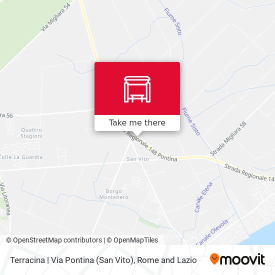 Terracina | Via Pontina (San Vito) map