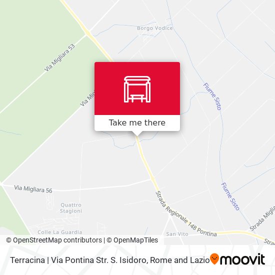 Terracina | Via Pontina Str. S. Isidoro map