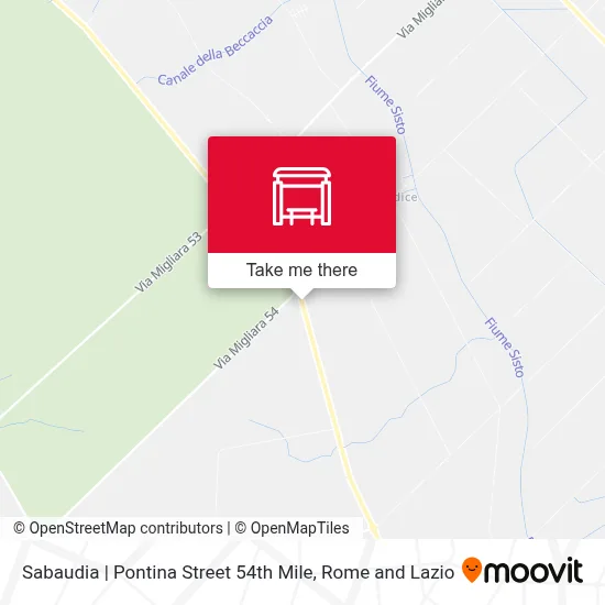Sabaudia | Pontina Street 54th Mile map