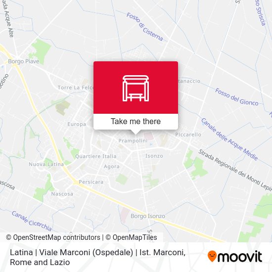 Latina | Viale Marconi (Ospedale) | Ist. Marconi map