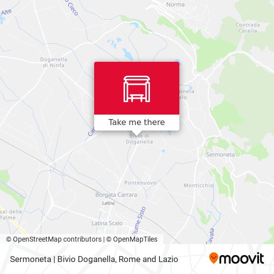 Sermoneta | Bivio Doganella map