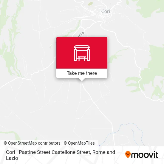 Cori | Pastine Street Castellone Street map