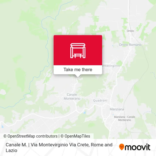 Canale M. | Montevirginio Road Crete Road map
